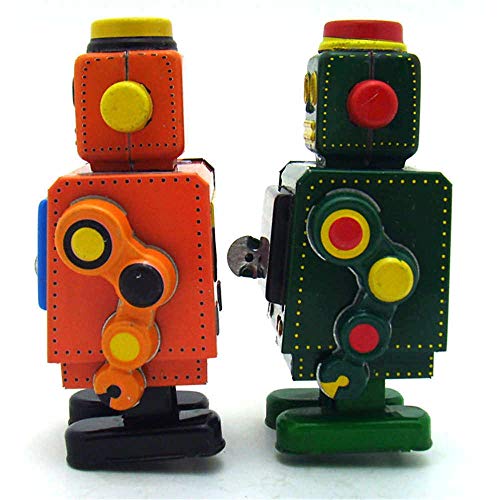 Orange Retro Tin Toy Robot Decoration/Gift