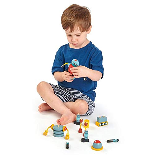 Wooden Robot Construction Set - 17 Pieces