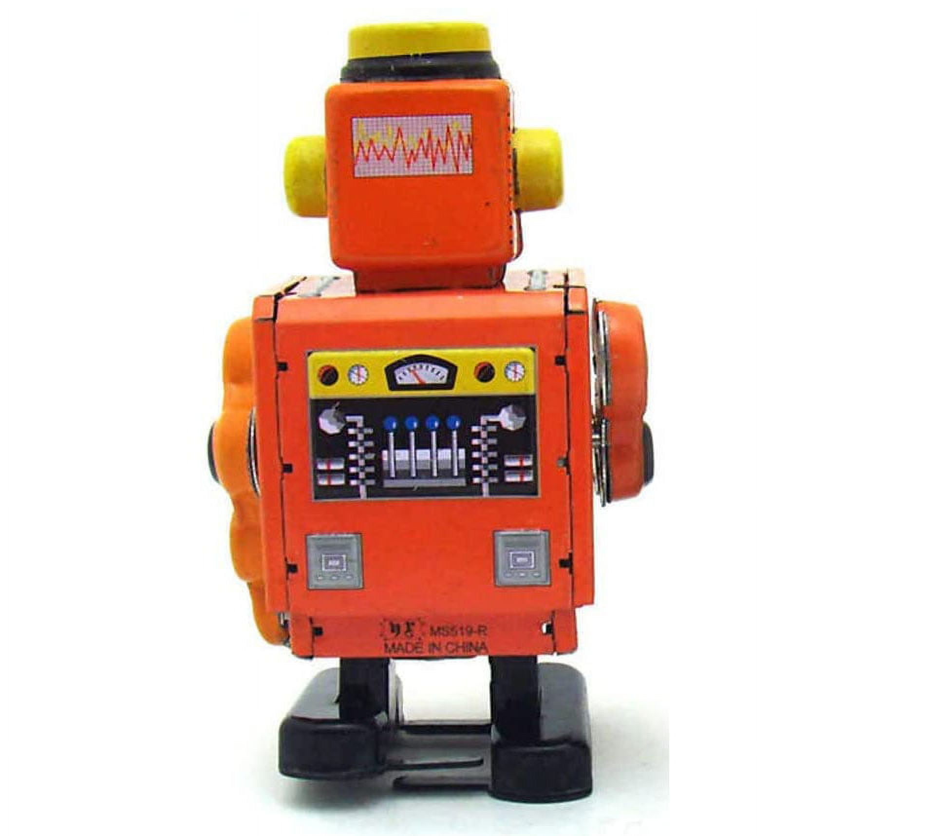 Retro Tin Robot Duo - Orange