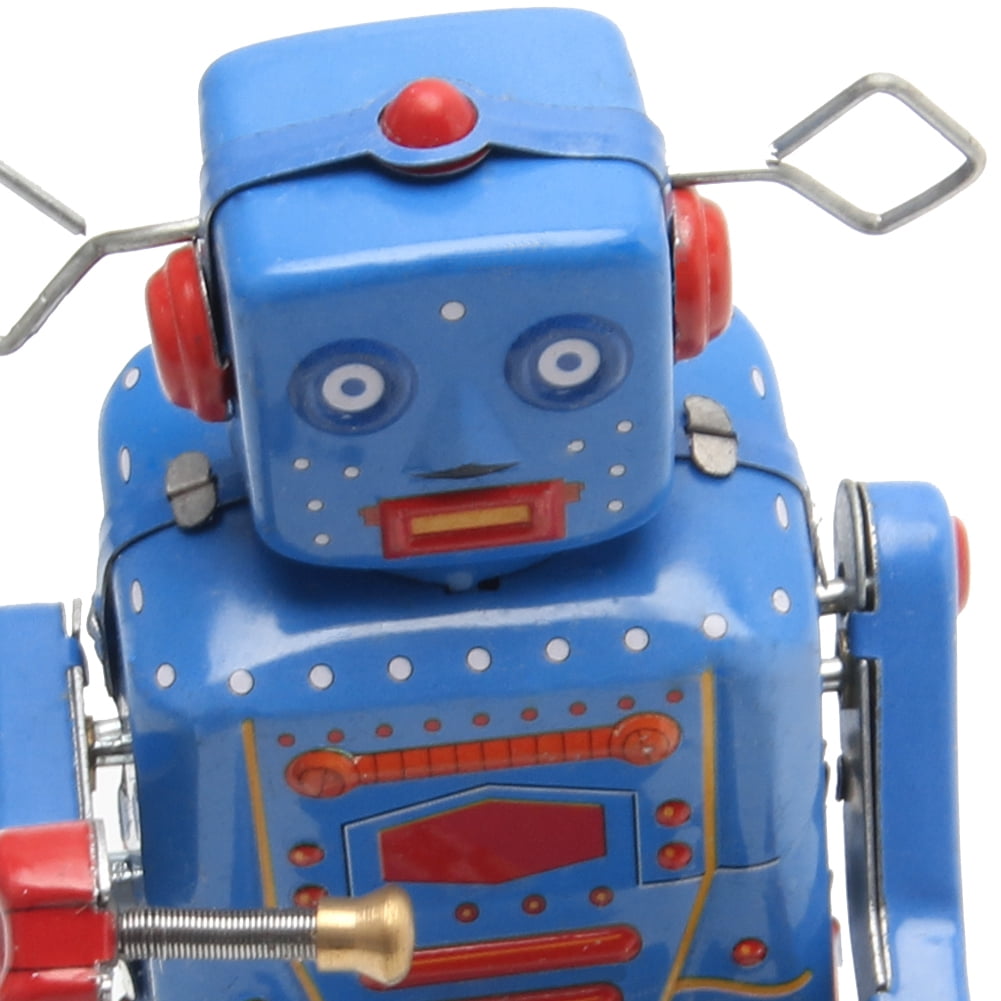 Retro Clockwork Walking Robot Toy Collectible