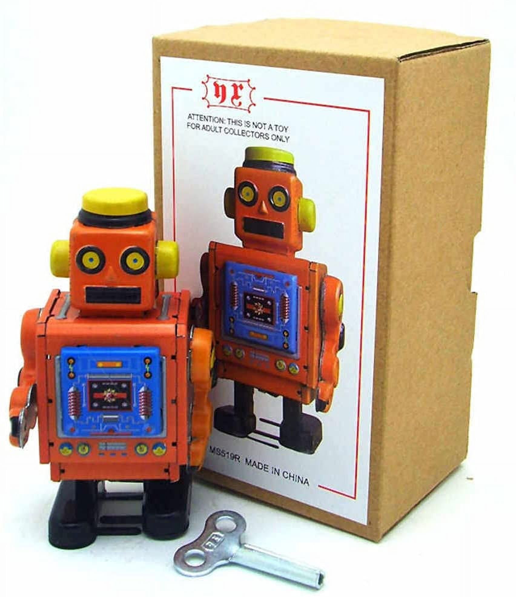 Retro Tin Robot Duo - Orange