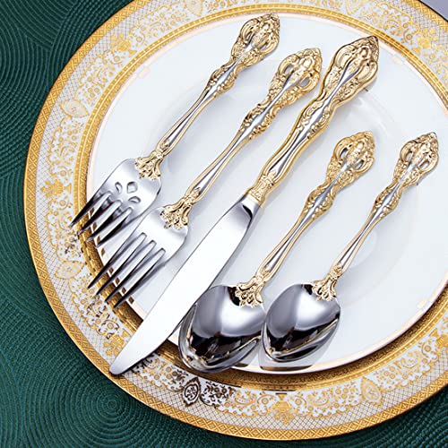 Michelangelo Golden Flatware Set for 8