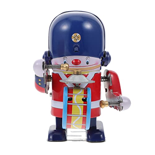 Vintage Drummer Soldier Tinplate Wind-up Toy