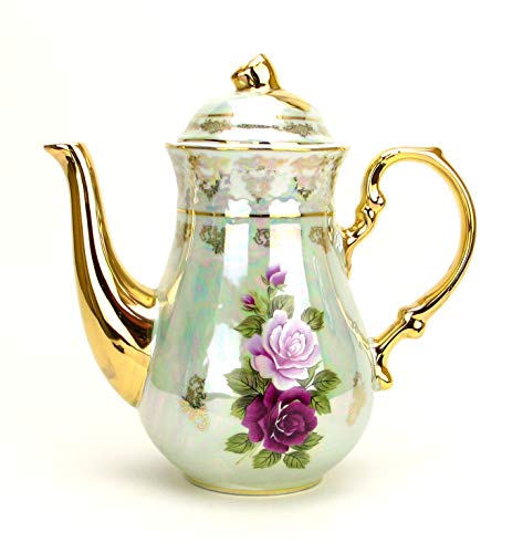 Vintage Pink & Red Roses Tea Set