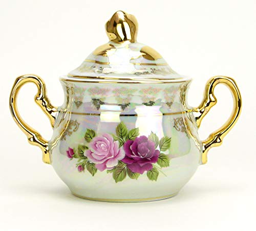 Vintage Pink & Red Roses Tea Set