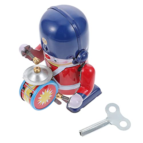 Vintage Drummer Soldier Tinplate Wind-up Toy