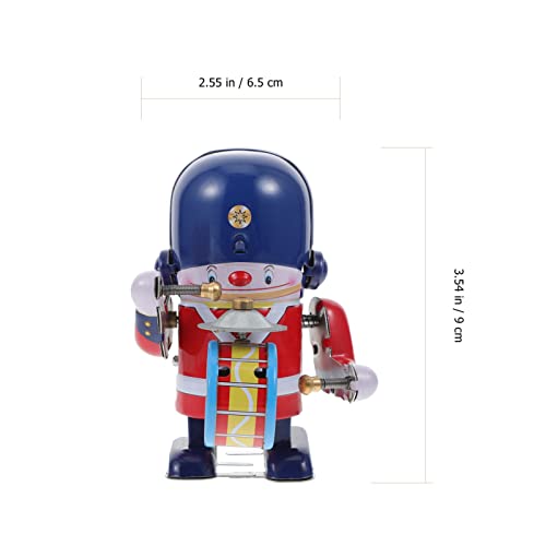 Vintage Drummer Soldier Tinplate Wind-up Toy