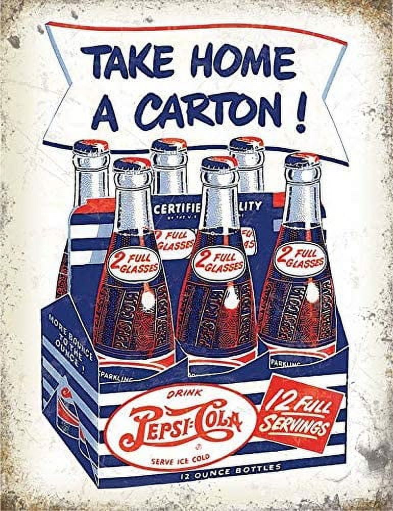 Vintage Pepsi Cola Tin Sign for Home or Bar