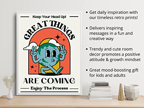 Retro Inspirational Wall Art for Teen Room