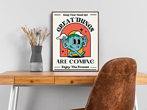 Retro Inspirational Wall Art for Teen Room