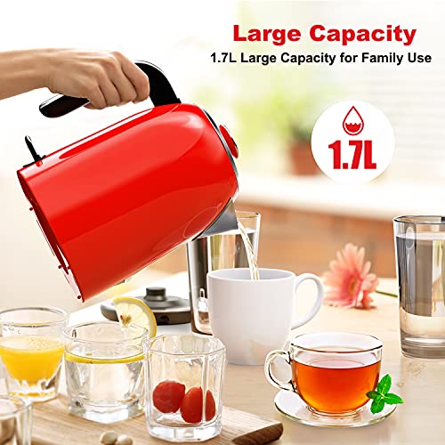 Retro Red Electric Kettle – 1.7L