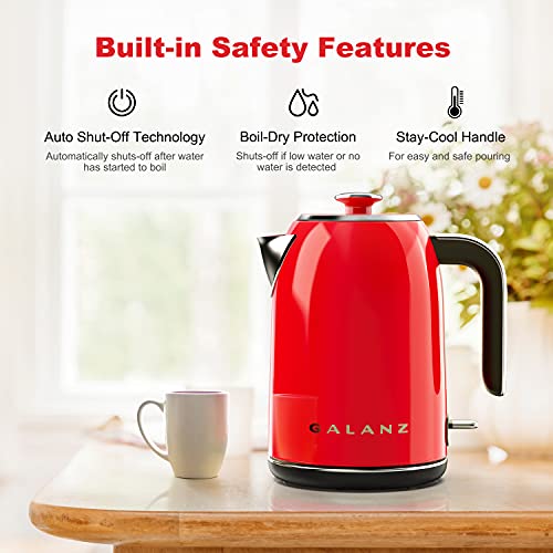 Retro Red Electric Kettle – 1.7L