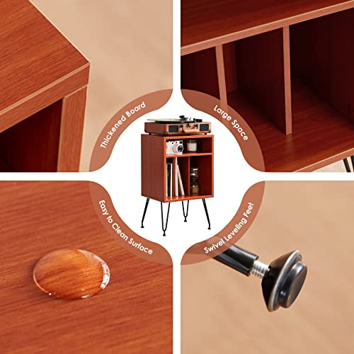 Retro Record Player Table with Storage