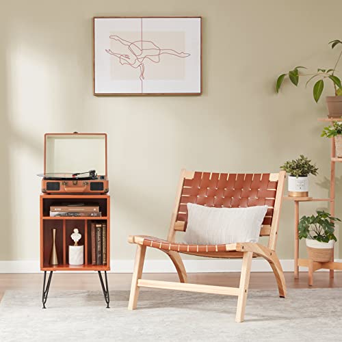 Retro Record Player Table with Storage