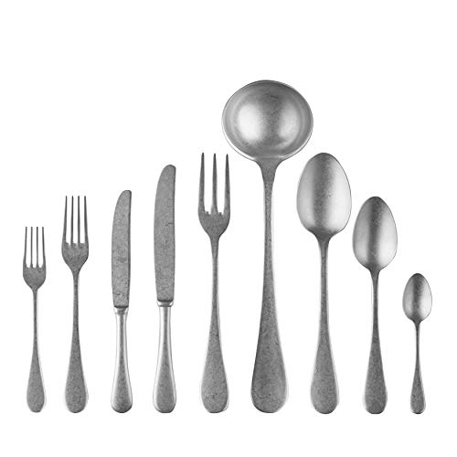 Vintage Pewter Flatware Set - 75 Pieces