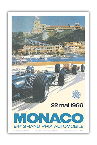 Monaco Car Racing Poster by Michael Turner