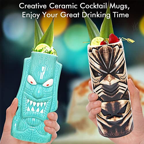 Set of 4 Creative Tiki Glasses