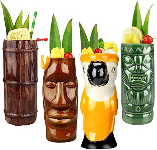Ceramic Tiki Mugs Set of 8