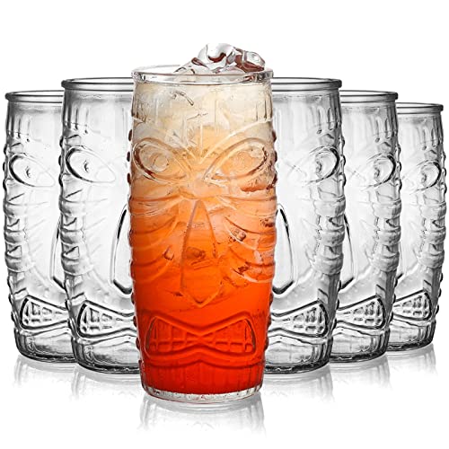 6 Pack Tiki Glasses for Exotic Cocktails