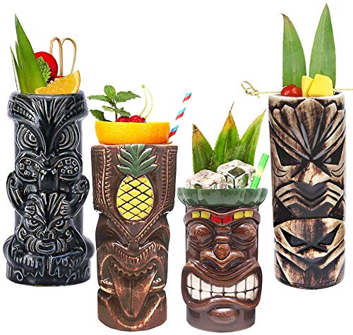 Ceramic Tiki Mugs Set of 8