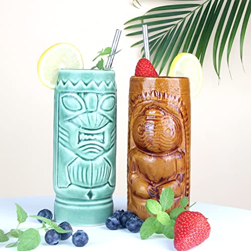 Set of 4 Tiki Cocktail Mugs