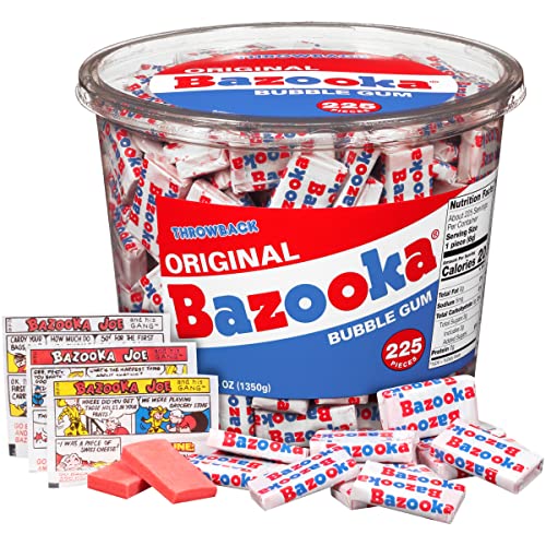 Bazooka Bubble Gum Tub - 225 Count
