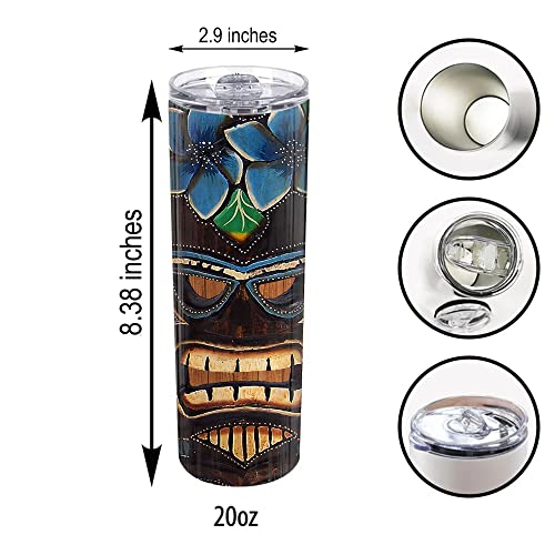 Tiki-themed Skinny Tumbler (20oz)