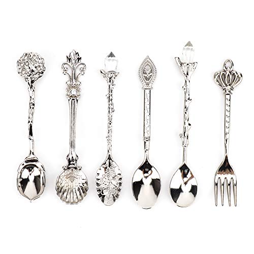Vintage Zinc Alloy Teaspoon Set for Home and Cafe