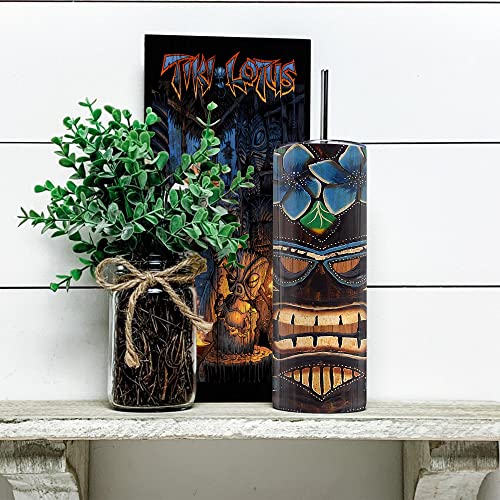 Tiki-themed Skinny Tumbler (20oz)