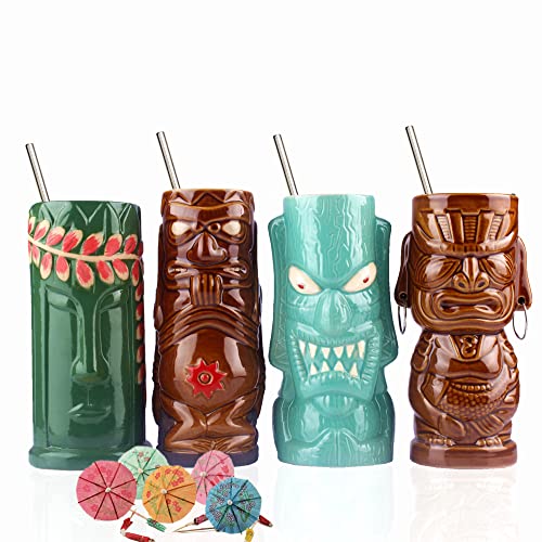 Exotic Tiki Cocktail Mug Set (Set A)