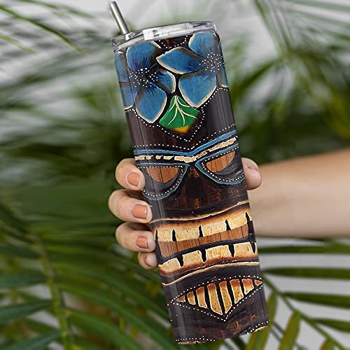 Tiki-themed Skinny Tumbler (20oz)