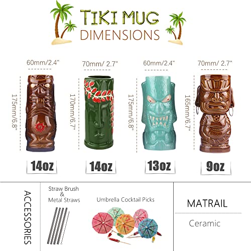Exotic Tiki Cocktail Mug Set (Set A)
