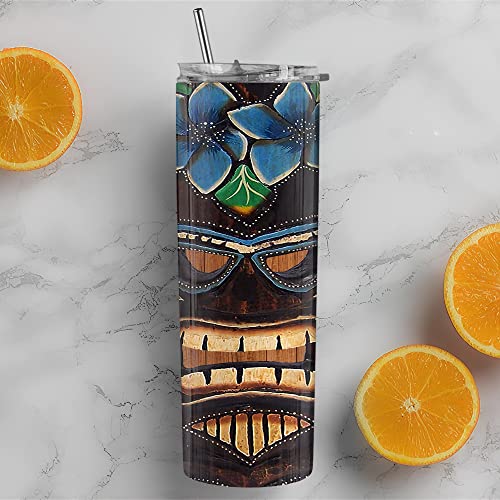 Tiki-themed Skinny Tumbler (20oz)
