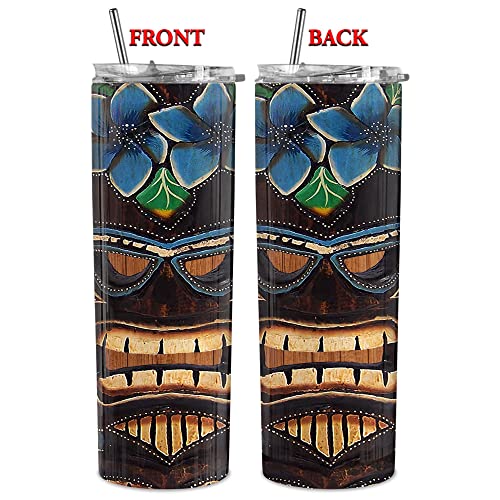 Tiki-themed Skinny Tumbler (20oz)