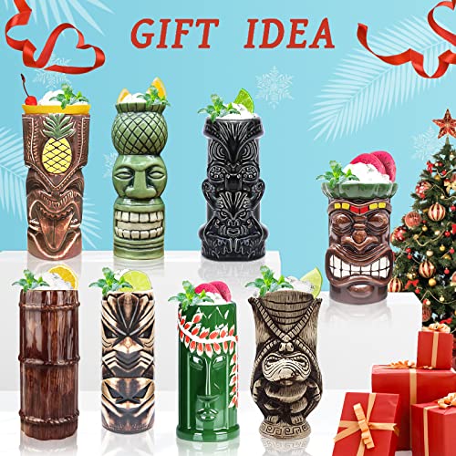 Tiki Luau Cocktail Mugs Set - 8pcs