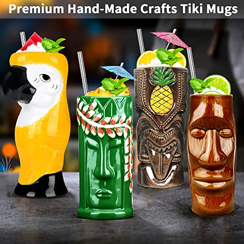 Hawaiian Tiki Mug Cocktail Set (12pcs)