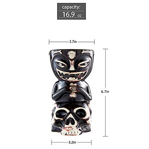 Hawaiian Tiki Cocktail Mugs Set - 2 Pieces