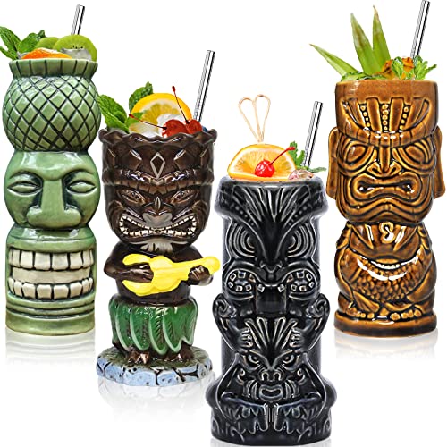 Ceramic Tiki Party Cups Set