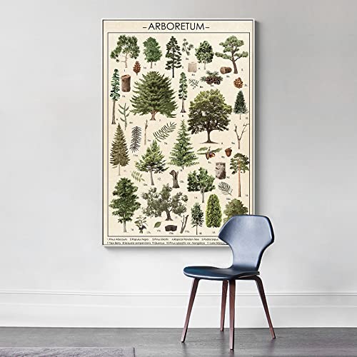 Vintage Botanical Tree Poster Wall Art