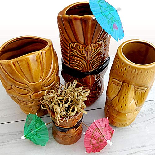 BarConic Tiki Mugs Drinkware Package 1 - Set of 4