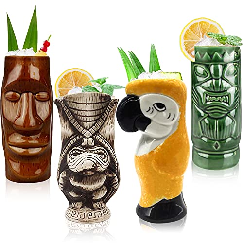 Hawaiian Tiki Cocktail Mugs Set