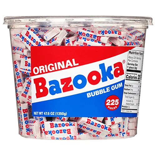 Bazooka Bubble Gum Tub - 225 Count
