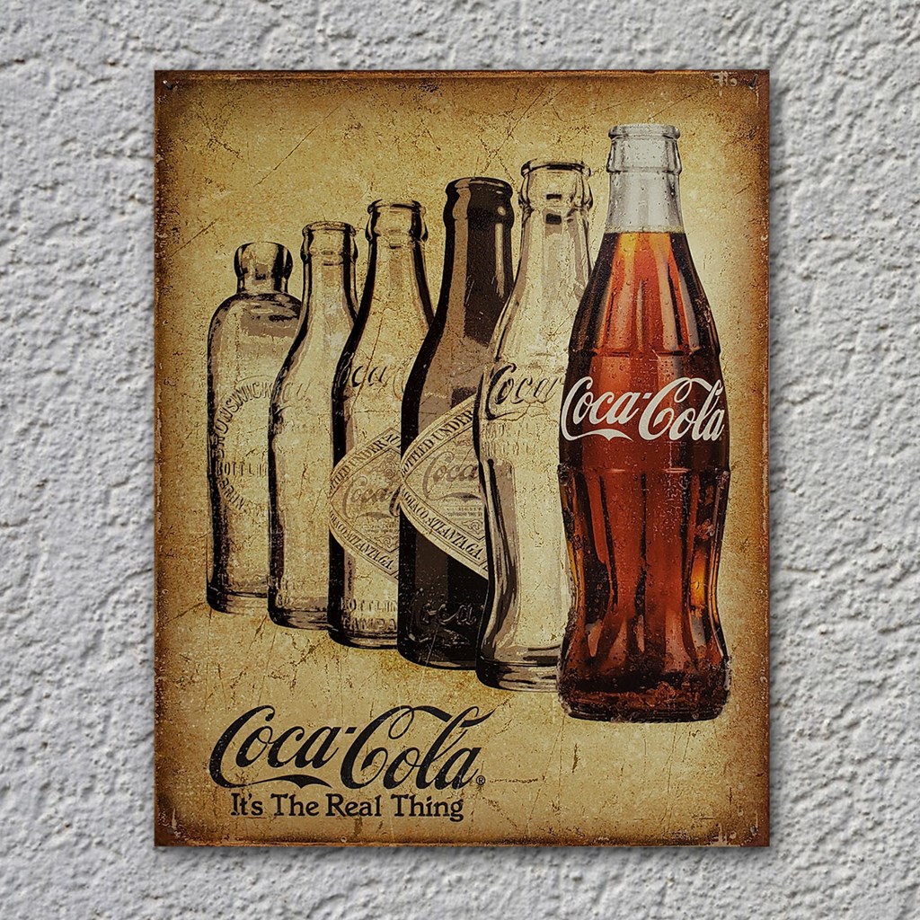 Coke The Real Thing Retro Tin Sign Bundle