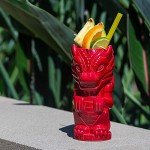 Red Dragon Fantasy Tiki Mug - 17 Oz Ceramic