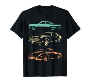 Retro 80s & 90s Vintage Cars Graphic T-Shirt