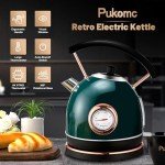 Electric Green Water Kettle with Temperature Gauge