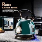 Electric Green Water Kettle with Temperature Gauge