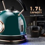 Electric Green Water Kettle with Temperature Gauge