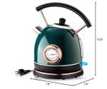 Electric Green Water Kettle with Temperature Gauge
