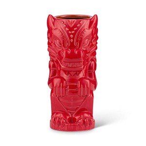 Red Dragon Fantasy Tiki Mug - 17 Oz Ceramic